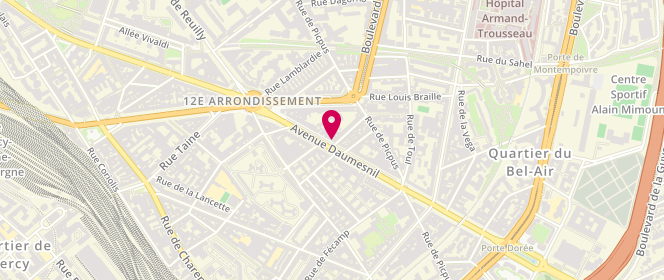 Plan de Boulangerie Daumesnil, 219 Avenue Daumesnil, 75012 Paris