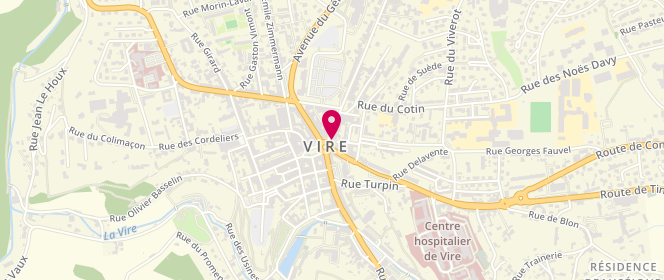 Plan de Vallée d'Origine, Vire 3 Place 6 Juin 1944, 14500 Vire-Normandie
