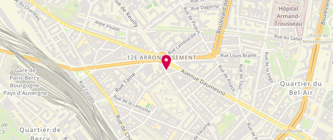 Plan de Les Commères, 100 Rue Claude Decaen, 75012 Paris