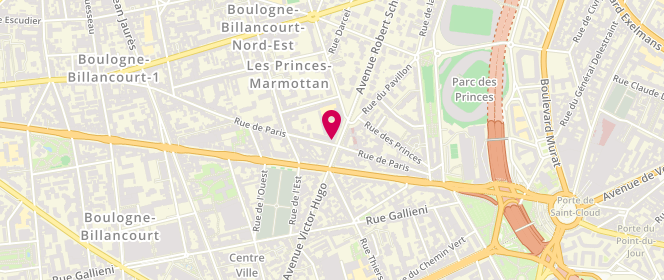 Plan de Boulangerie Pâtisserie Maison Candy, 48 Av. Victor Hugo Bis, 92100 Boulogne-Billancourt