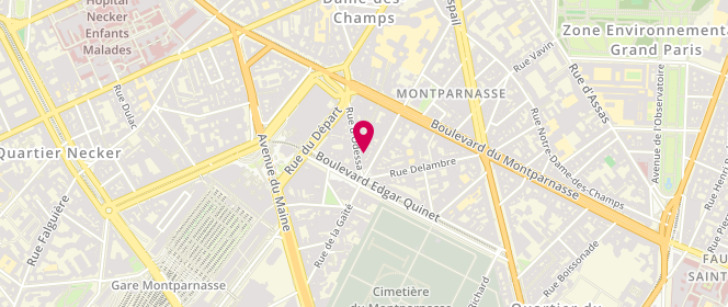 Plan de La Parisienne, 19 Rue d'Odessa, 75014 Paris