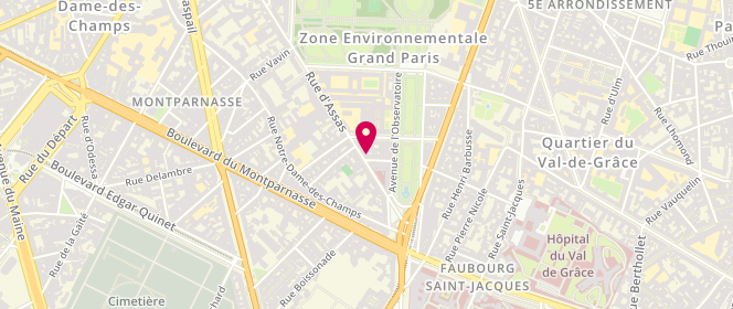 Plan de Boulangerie Eric Kayser - Assas, 87 Rue d'Assas, 75006 Paris