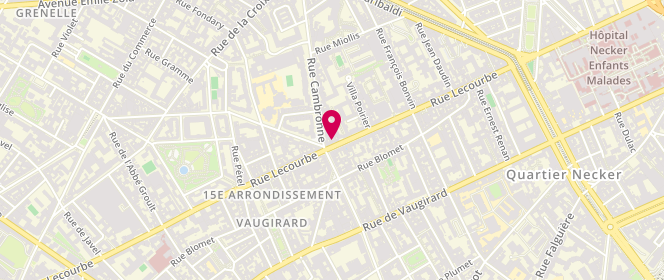 Plan de Maison Landemaine Lecourbe, 110 Rue Lecourbe, 75015 Paris