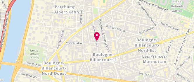 Plan de Boulangerie Morieux, 35 Rue d'Aguesseau, 92100 Boulogne-Billancourt