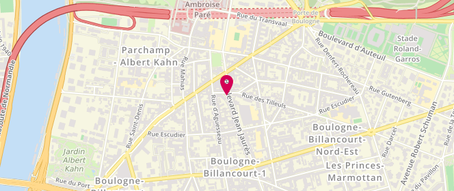 Plan de Aux Merveilleux, 8 Boulevard Jean Jaurès, 92100 Boulogne-Billancourt
