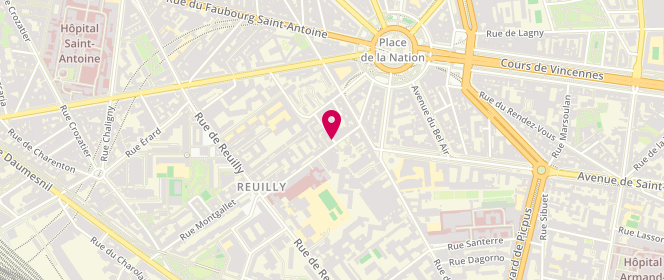 Plan de Boulangerie Patisserie, 1 Rue Christian Dewet, 75012 Paris