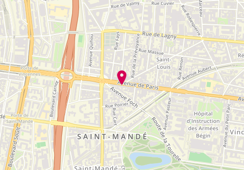 Plan de Cg Pailliette, 121 Avenue Paris, 94160 Saint-Mandé