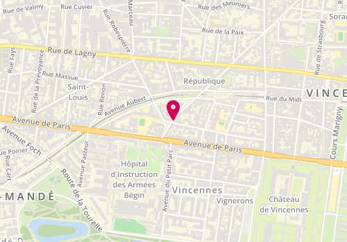 Plan de Feuilles d'Automne - Boulangerie Pâtisserie, 2 avenue de la République, 94300 Vincennes