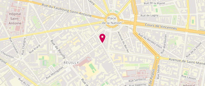 Plan de Boulangerie Anais, 21 Rue Picpus, 75012 Paris