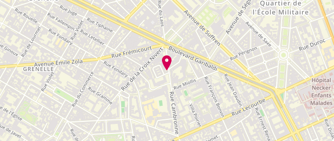 Plan de La Boulangerie de Cambronne, 22 Rue Cambronne, 75015 Paris
