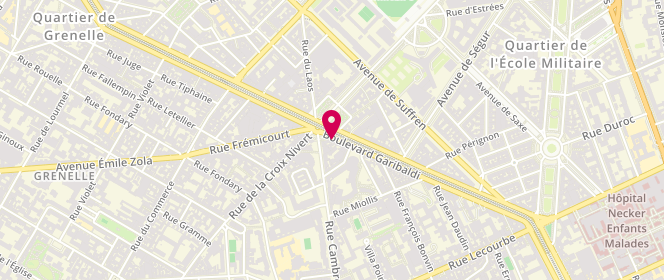 Plan de Maison Landemaine Cambronne, 7 place Cambronne, 75015 Paris