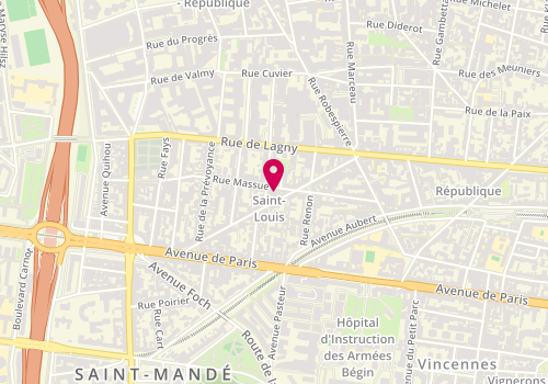 Plan de Carrefour City, 31 Rue Massue, 94300 Vincennes