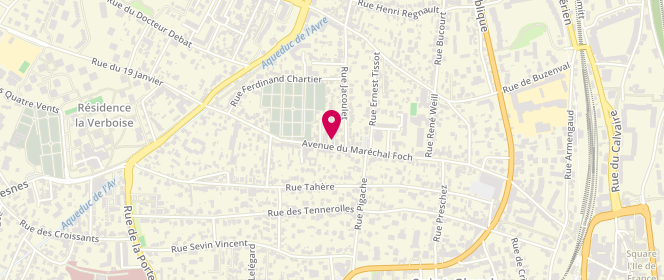 Plan de Boulangerie Gourmandise, 90 avenue du Maréchal Foch, 92210 Saint-Cloud