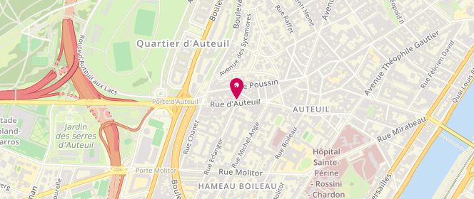 Plan de Aux Castelblangeois, 56 Rue d'Auteuil, 75016 Paris
