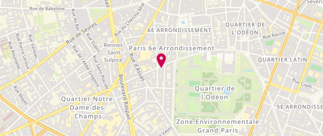 Plan de La Parisienne, 48 Rue Madame, 75006 Paris