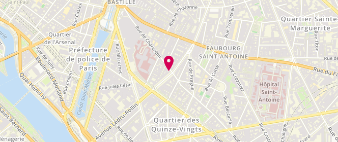 Plan de Aux Delices de St Antoine, 71 avenue Ledru Rollin, 75012 Paris