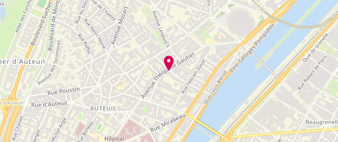 Plan de La Baratte des Saveurs, 33 avenue Théophile Gautier, 75016 Paris