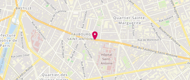 Plan de 3A Saint Antoine, 154 Rue du Faubourg Saint Antoine, 75012 Paris
