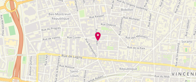 Plan de Les Delices de Marceau, 99 Bis Rue Marceau, 93100 Montreuil