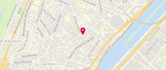 Plan de Boulangerie Basil, 12 Rue Francois Millet, 75016 Paris