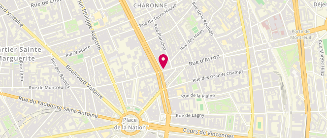 Plan de Boulangerie d'Avron, 3 Rue d'Avron, 75020 Paris