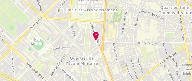 Plan de La Boulangerie des Invalides, 14 avenue de Villars, 75007 Paris