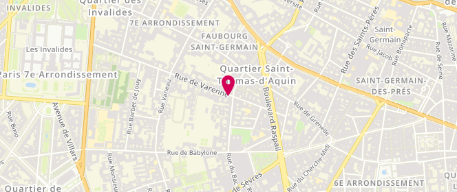 Plan de Boulangerie de Varenne, 31 Rue Varenne, 75007 Paris