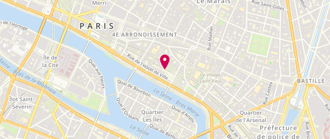 Plan de Boulangerie Fortin, 35 Rue des 2 Ponts, 75004 Paris