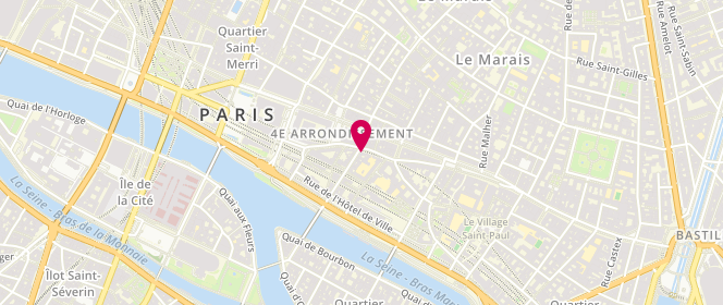 Plan de Aux Merveilleux, 24 Rue du Pont Louis-Philippe, 75004 Paris