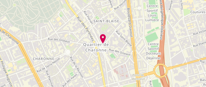 Plan de Boulangerie le pain d’or, 1 Rue du Clos, 75020 Paris