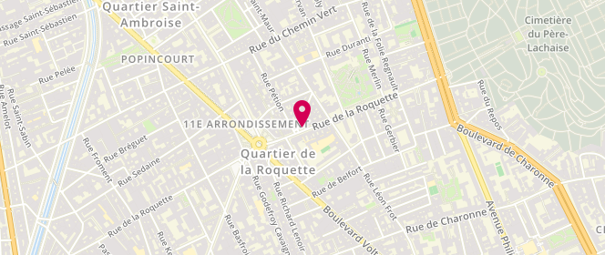 Plan de Le Comptoir de la Roquette, 121 Rue Roquette, 75011 Paris