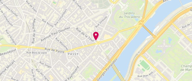 Plan de Boulangerie Malineau Bis, 3 Rue Vineuse, 75016 Paris