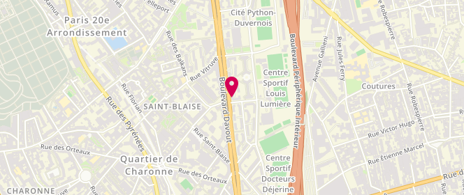 Plan de Boulangerie Pâtisserie LAZAAR, 112 Boulevard Davout, 75020 Paris