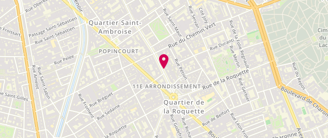 Plan de Le Fournil Parmentier, 12 Avenue Parmentier, 75011 Paris