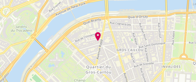 Plan de Boulangerie du Champ de Mars, 16 avenue Rapp, 75007 Paris