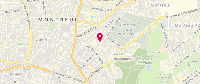 Plan de Boulangerie AACHOUR, 5 Rue Eugène Varlin, 93100 Montreuil