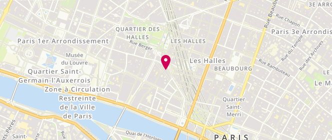 Plan de La Parisienne, 21 Rue des Halles, 75001 Paris
