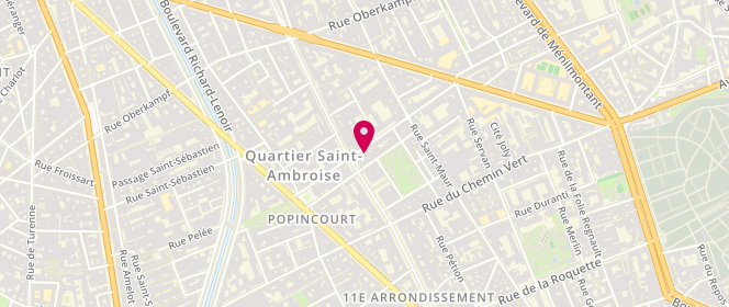 Plan de Atelier Guinot Baker, 6 Rue Saint-Ambroise, 75011 Paris