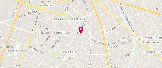 Plan de Chez Manon, 25 Rue de Bretagne, 75003 Paris