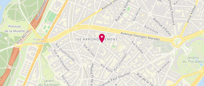 Plan de La Pompadour, 57 Rue Decamps, 75116 Paris