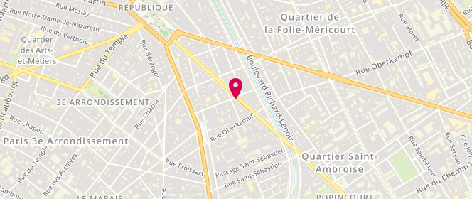 Plan de Les Fournils de Gaïa, 28 Boulevard Voltaire, 75011 Paris