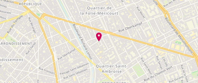 Plan de Boulangerie Chambelland Oberkampf, 14 Rue Ternaux, 75011 Paris