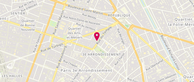 Plan de Boulangerie fabienne et stephane, 183 Rue du Temple, 75003 Paris