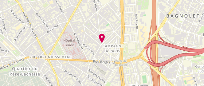 Plan de Amie Baguette, 5 place Octave Chanute, 75020 Paris