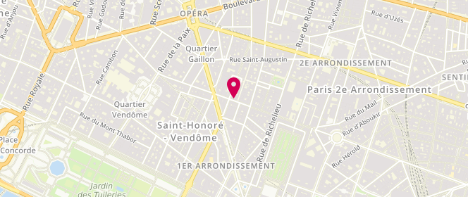 Plan de Boulangerie Joseph 1, 42 Rue des Petits Champs, 75002 Paris