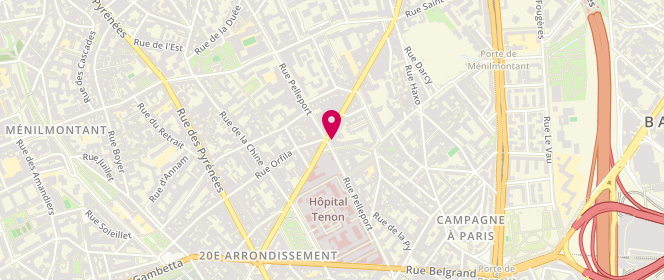 Plan de ROUX Daniel, 92 Rue Pelleport, 75020 Paris