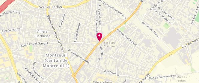 Plan de Boulangerie des Sept Chemins, 1 Boulevard Aristide Briand, 93100 Montreuil
