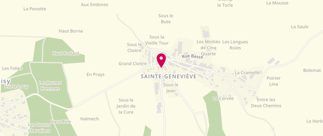 Plan de Boulangerie la Miche Tranquille, 1 Route de Bezaumont, 54700 Sainte-Geneviève