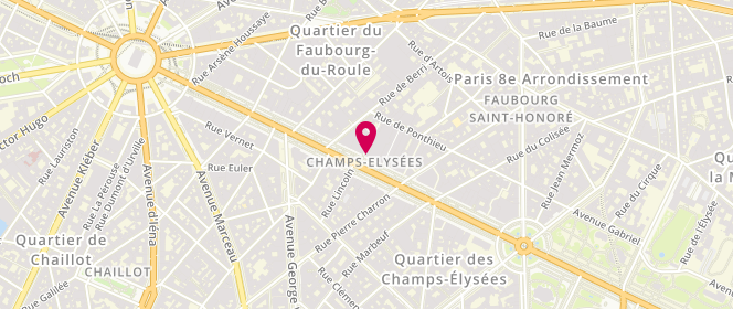 Plan de PAUL, 84 avenue des Champs-Élysées, 75008 Paris