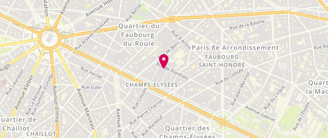 Plan de Prince Palace, 76 Avenue des Champs-Elysées
59 Rue de Ponthieu, 75008 Paris